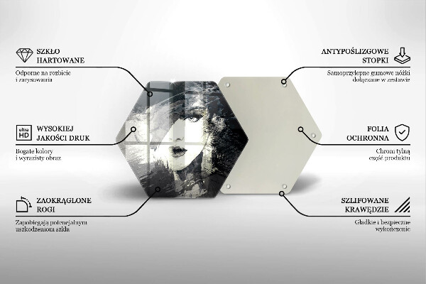 Steklena podloga za rezanje Slikanje ženske