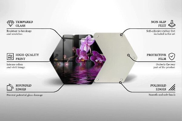 Steklena podloga za rezanje Zen voda za orhideje