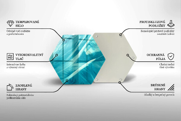 Steklena podloga za rezanje Nežno perje