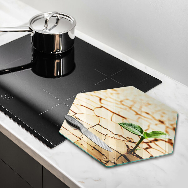 Steklena podloga za rezanje Osamljena rastlina