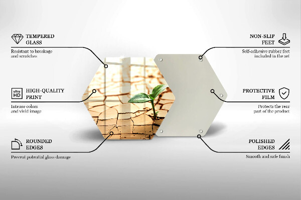 Steklena podloga za rezanje Osamljena rastlina