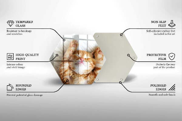 Steklena podloga za rezanje Majhna ljubka mucka