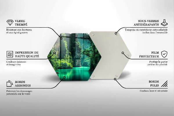 Steklena podloga za rezanje Lagunska pokrajina