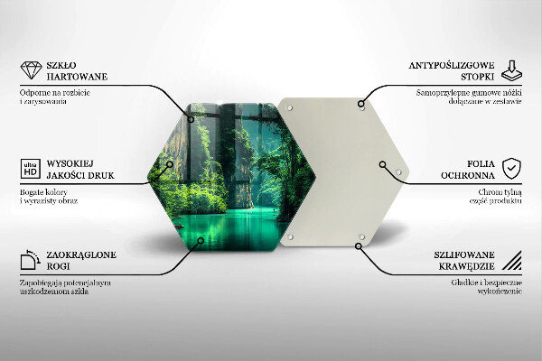 Steklena podloga za rezanje Lagunska pokrajina