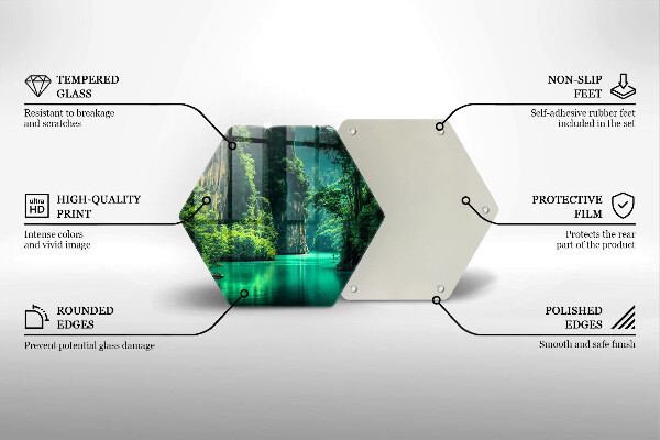 Steklena podloga za rezanje Lagunska pokrajina