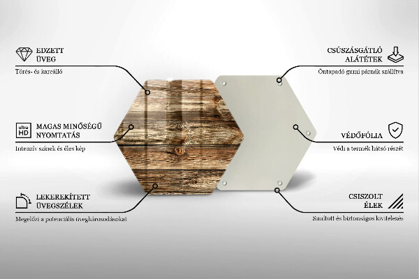 Steklena podloga za rezanje Tekstura lesene deske