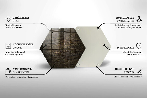Steklena podloga za rezanje Tekstura lesnega lubja