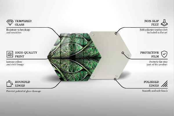Steklena podloga za rezanje Zgradba listnih žil