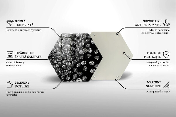 Steklena podloga za rezanje Diamanti diamanti