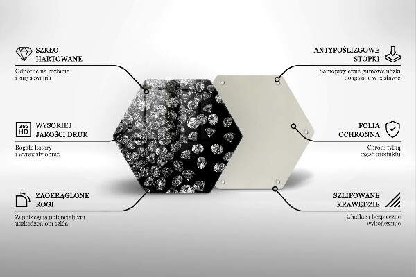 Steklena podloga za rezanje Diamanti diamanti