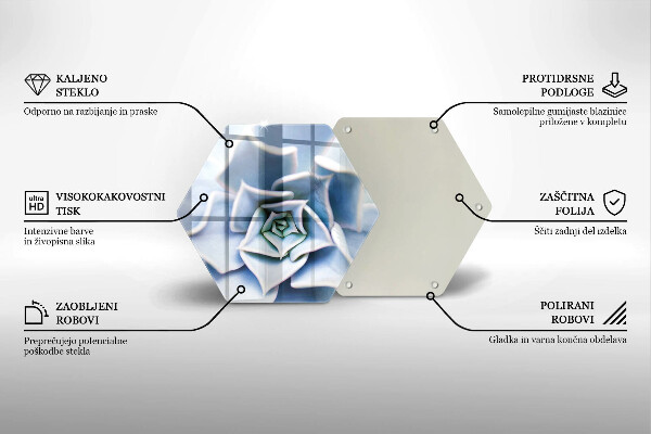 Steklena podloga za rezanje Cvetlična rastlina