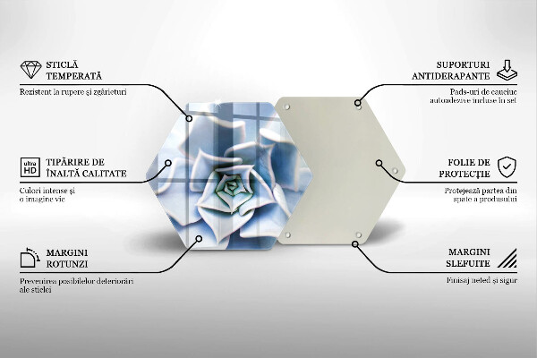 Steklena podloga za rezanje Cvetlična rastlina