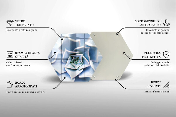 Steklena podloga za rezanje Cvetlična rastlina