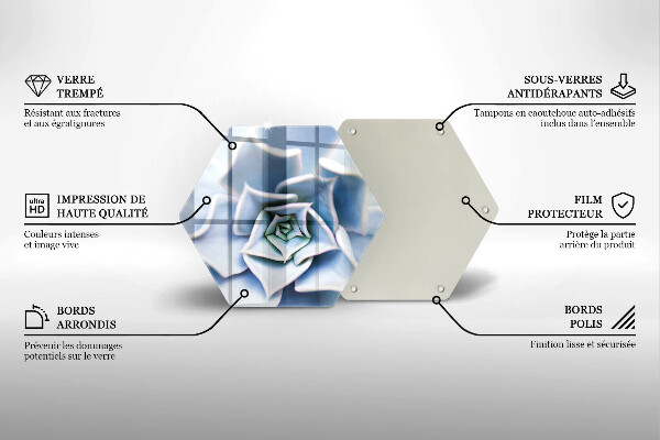 Steklena podloga za rezanje Cvetlična rastlina