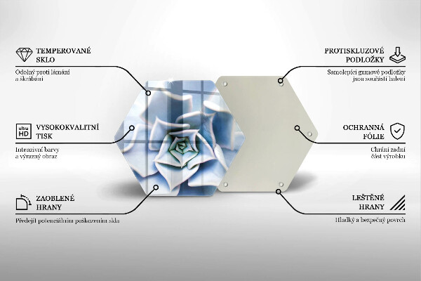 Steklena podloga za rezanje Cvetlična rastlina