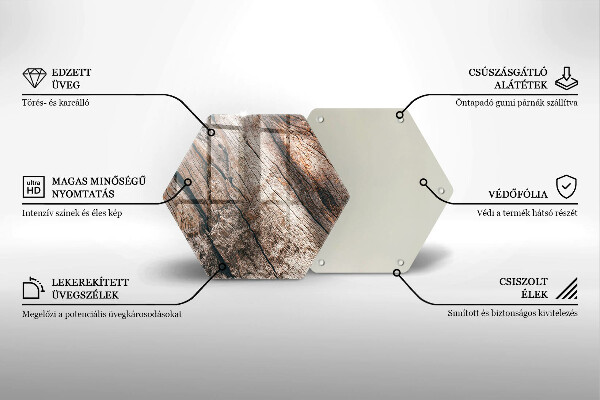 Steklena podloga za rezanje Struktura lesa
