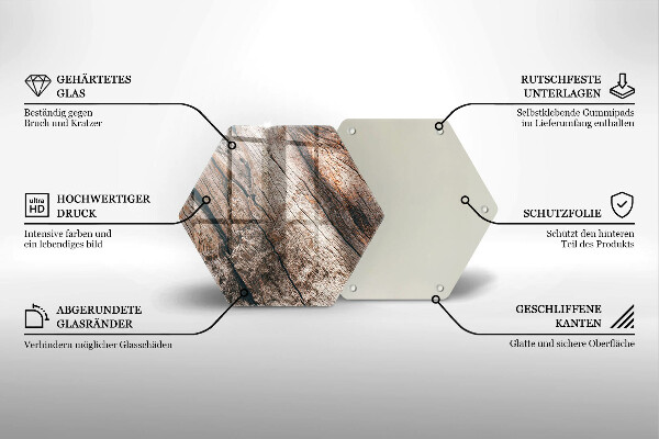 Steklena podloga za rezanje Struktura lesa