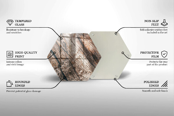 Steklena podloga za rezanje Struktura lesa