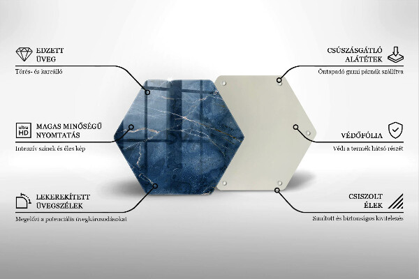 Steklena podloga za rezanje Tekstura marmornega kamna