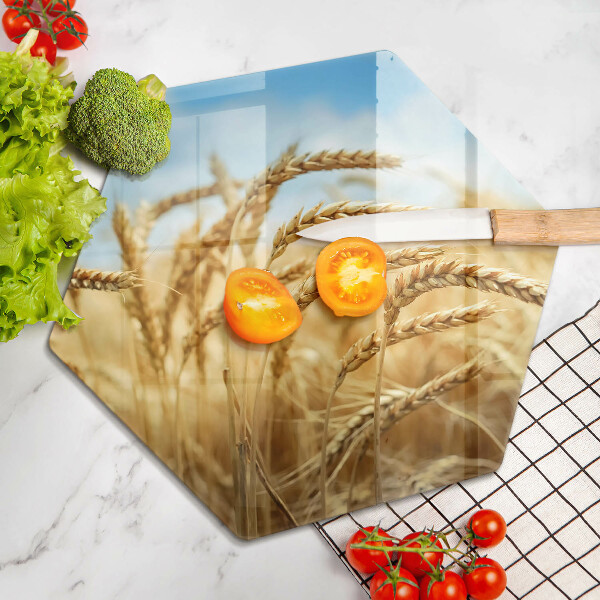 Steklena podloga za rezanje Klasje žit na polju