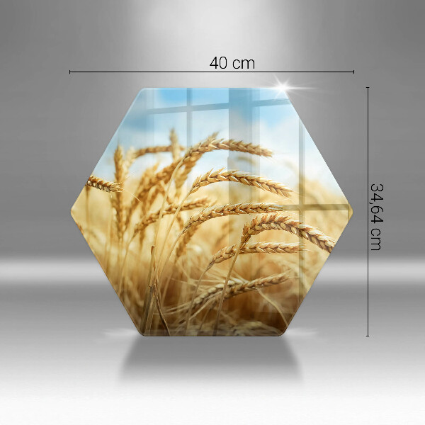 Steklena podloga za rezanje Klasje žit na polju