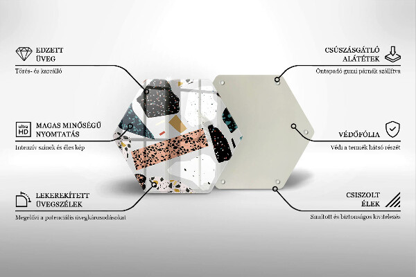 Steklena podloga za rezanje Kamenina