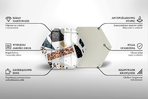 Steklena podloga za rezanje Kamenina