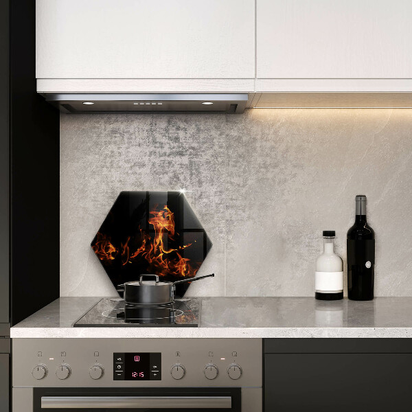 Steklena podloga za rezanje Prižgi živi plamen