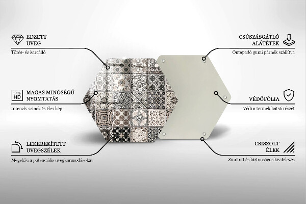 Steklena podloga za rezanje Dekorativne ploščice
