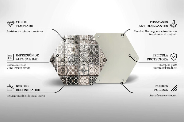 Steklena podloga za rezanje Dekorativne ploščice