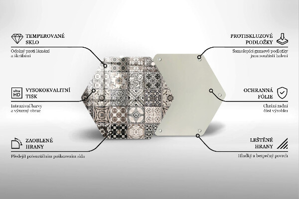 Steklena podloga za rezanje Dekorativne ploščice