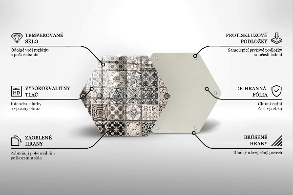 Steklena podloga za rezanje Dekorativne ploščice