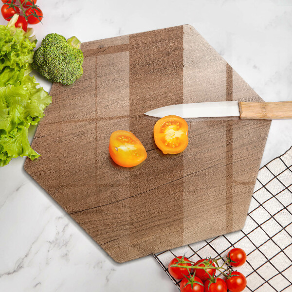 Steklena podloga za rezanje Tekstura lesa