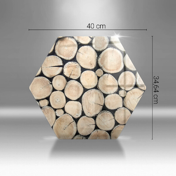 Steklena podloga za rezanje Lesena debla