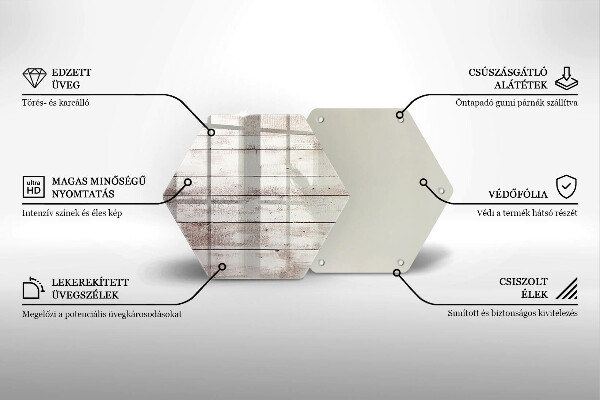 Steklena podloga za rezanje Stare lesene plošče