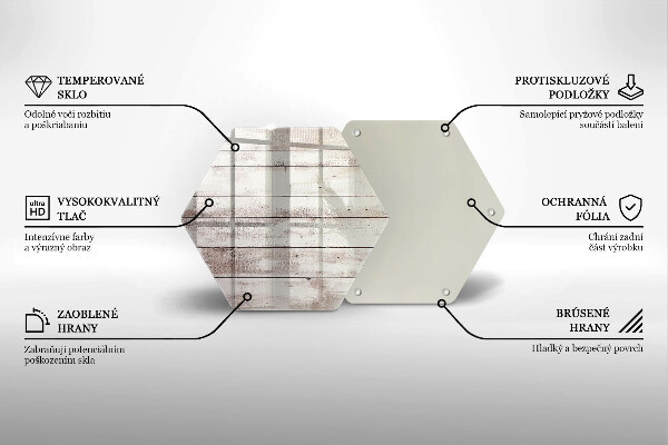 Steklena podloga za rezanje Stare lesene plošče
