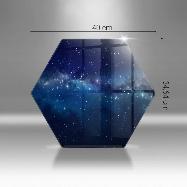 Steklena podloga za rezanje Vesolje in zvezde