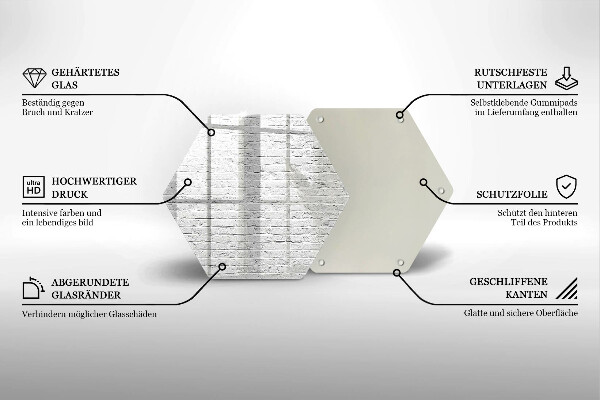 Steklena podloga za rezanje Stena iz opečne stene