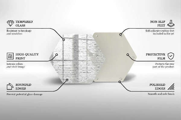 Steklena podloga za rezanje Stena iz opečne stene