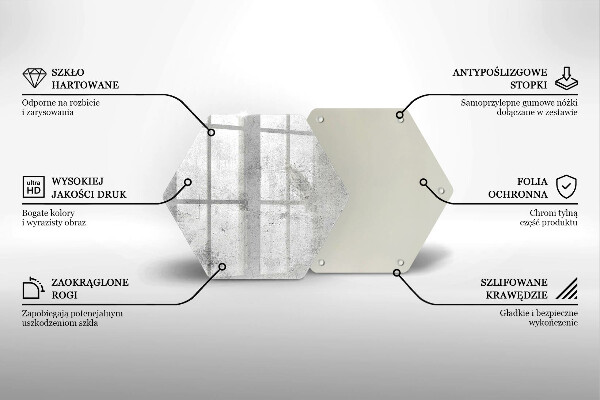 Steklena podloga za rezanje Tekstura betona