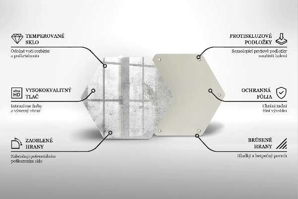 Steklena podloga za rezanje Tekstura betona