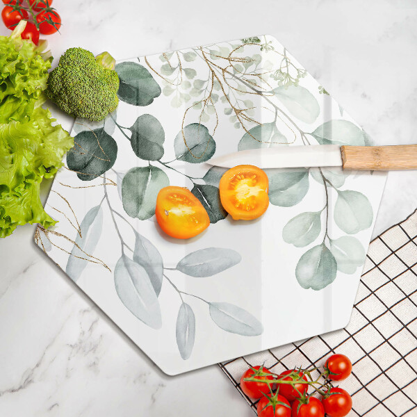 Steklena podloga za rezanje Poslikane rastline