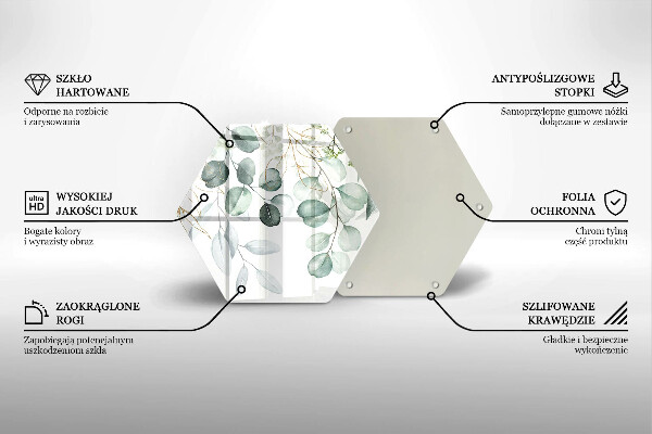 Steklena podloga za rezanje Poslikane rastline