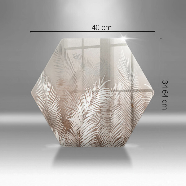 Steklena podloga za rezanje Boho rastlinski listi