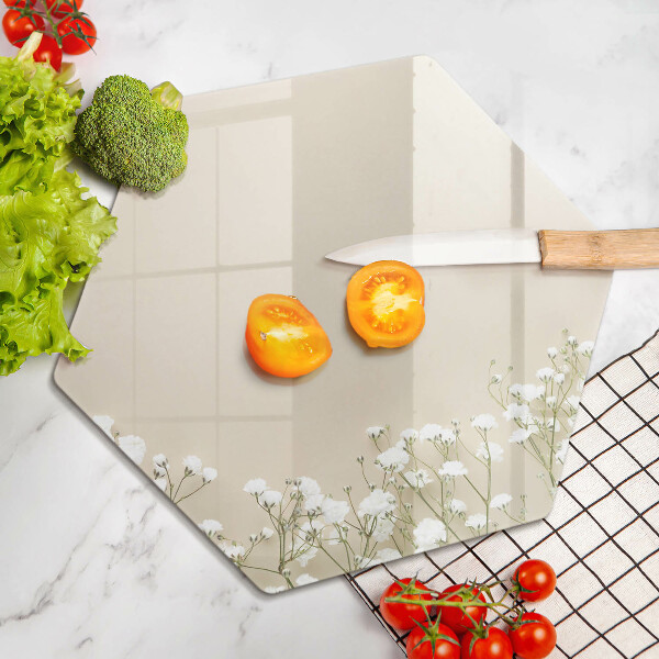 Steklena podloga za rezanje Boho rože iz mavca