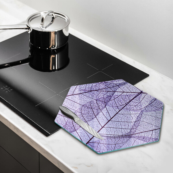 Steklena podloga za rezanje Listi z žilami