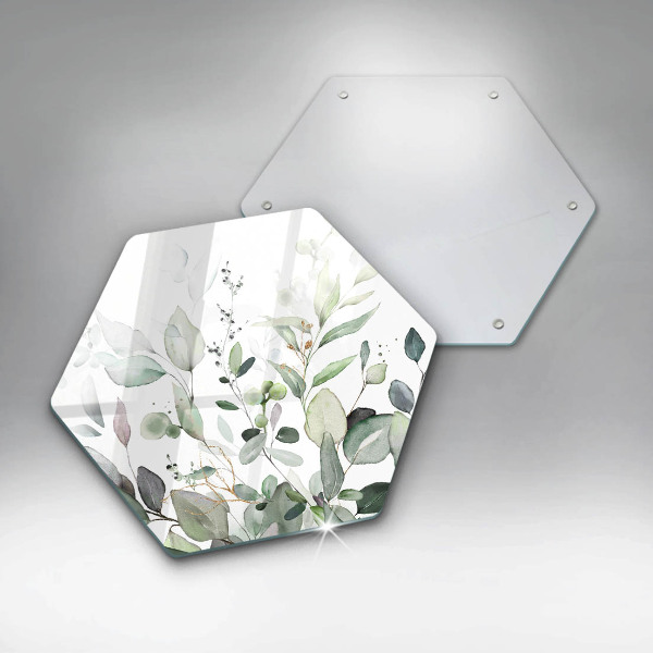 Steklena podloga za rezanje Akvarelne rastline