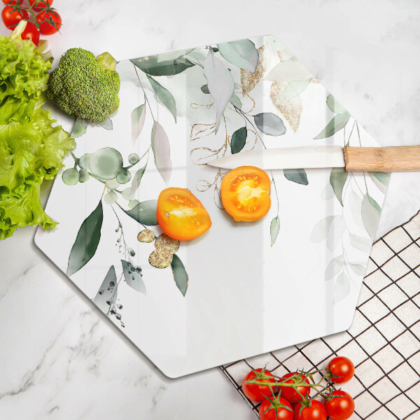 Steklena podloga za rezanje Akvarelni listi