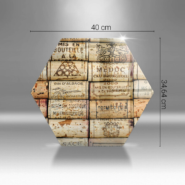 Steklena podloga za rezanje Stari vinski zamaški