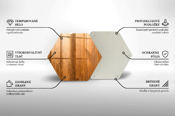 Steklena podloga za rezanje Lesene deske